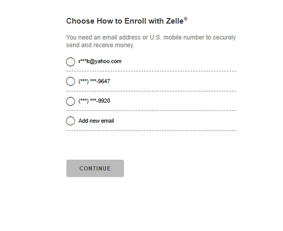 how to enroll in zelle