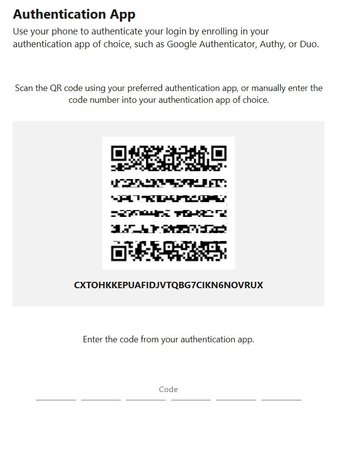 a screenshot of the authentication app confirmation screen