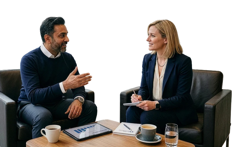 a woman consults with her financial advisor