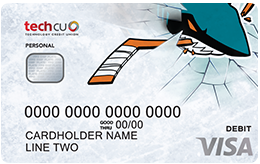 an example of the Sharks cobranded debit card