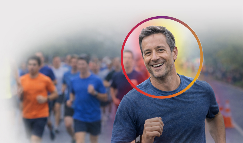a man running in a marathon