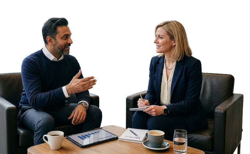 a woman consults with her financial advisor